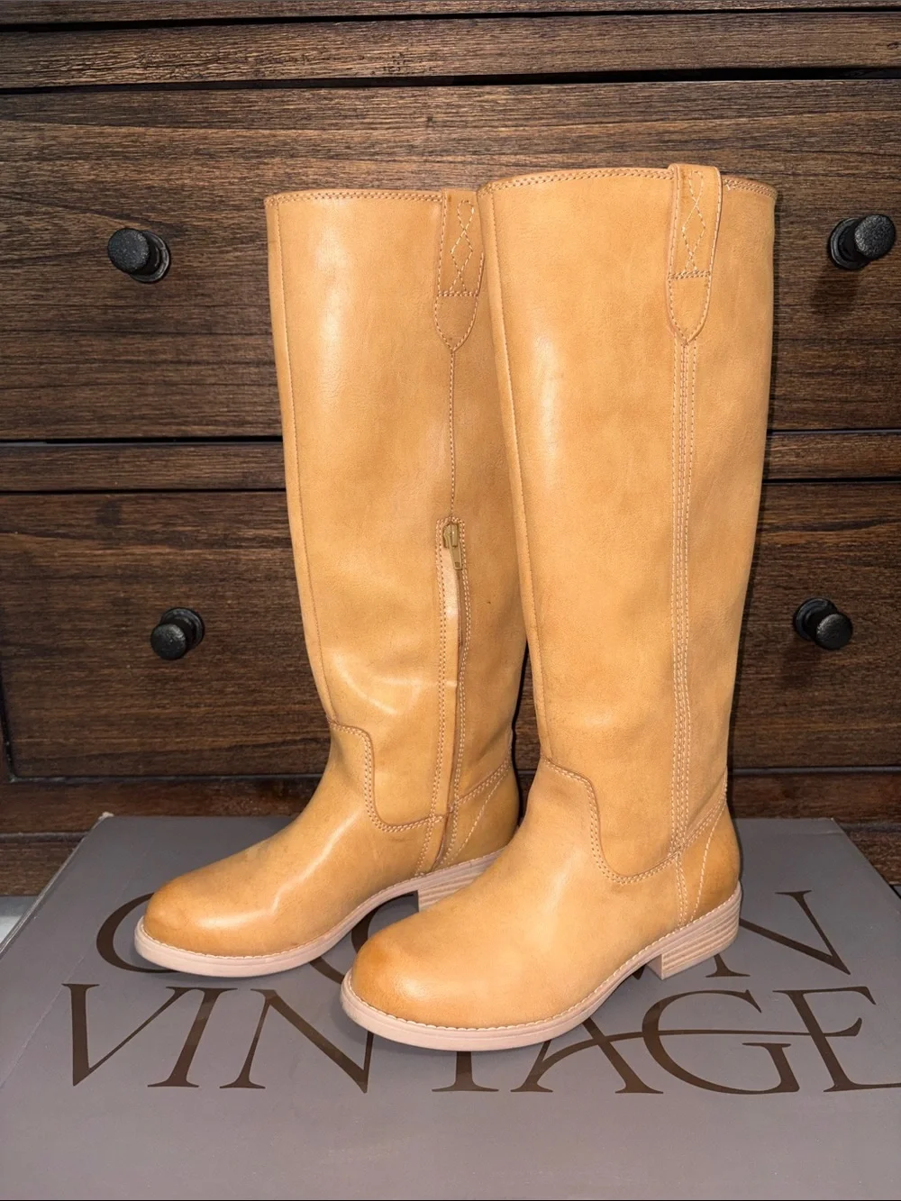 MAKE OFFER - Crown Vintage Tall Over-the-Knee Boots in Tan - SIZE 6